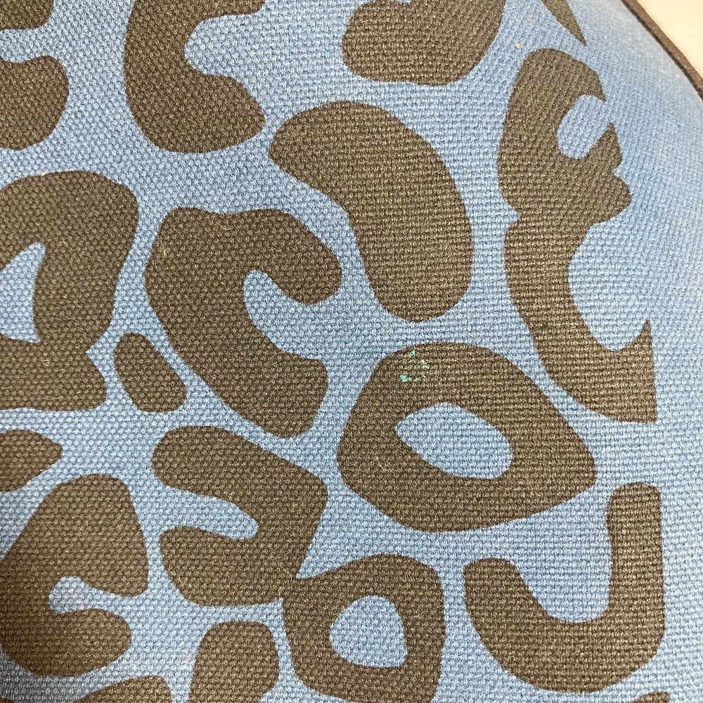 HERMES ショルダーバッグ 肩掛け レオパード ヒョウ 豹 ビーチバッグ カバン トートバッグ コットン ユニセックス ブラック