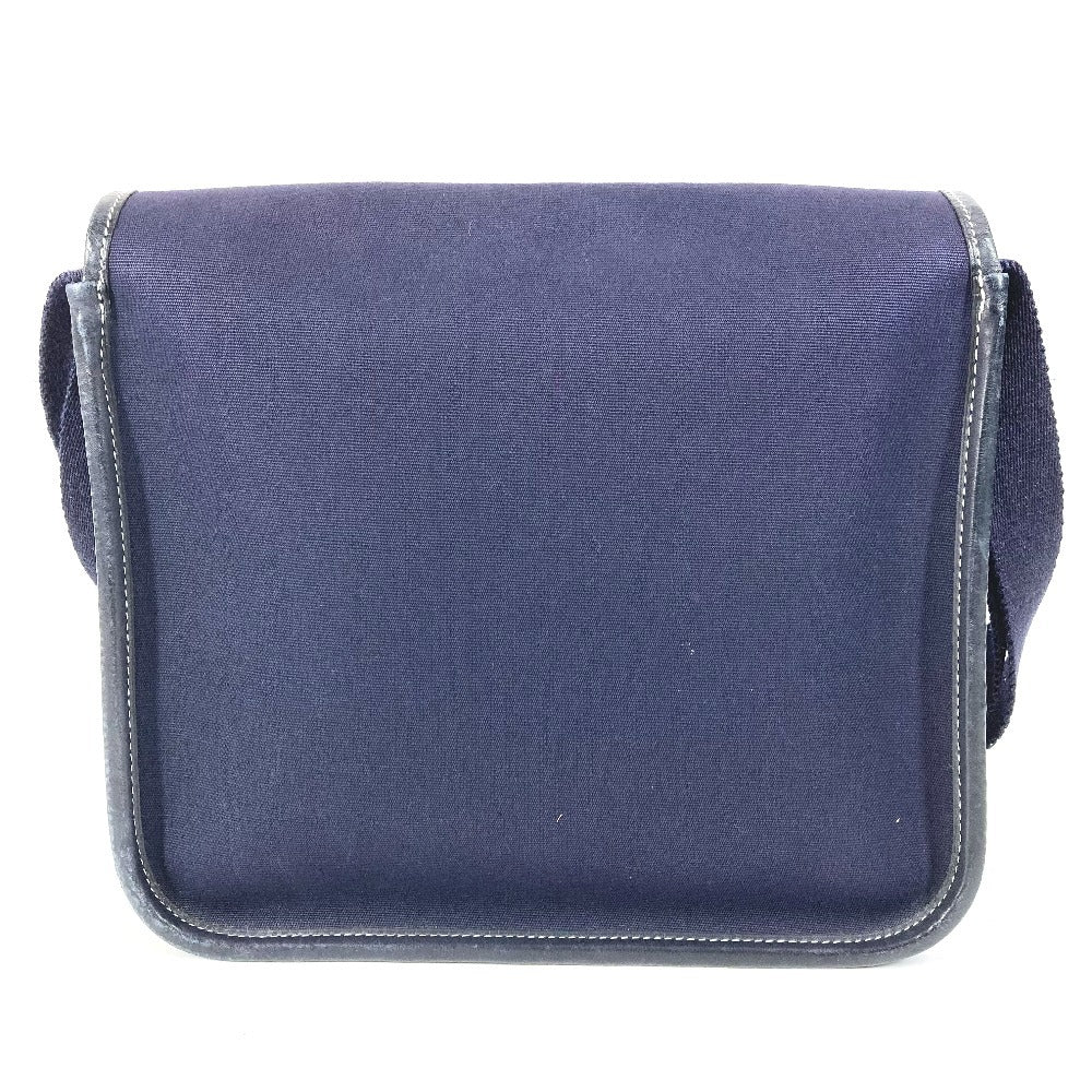 HERMES ブエナベンチュラPM ブエナベンチュラ PM 斜め掛け カバン フラップ ショルダーバッグ レザー/キャンバス ユニセックス ネイビー