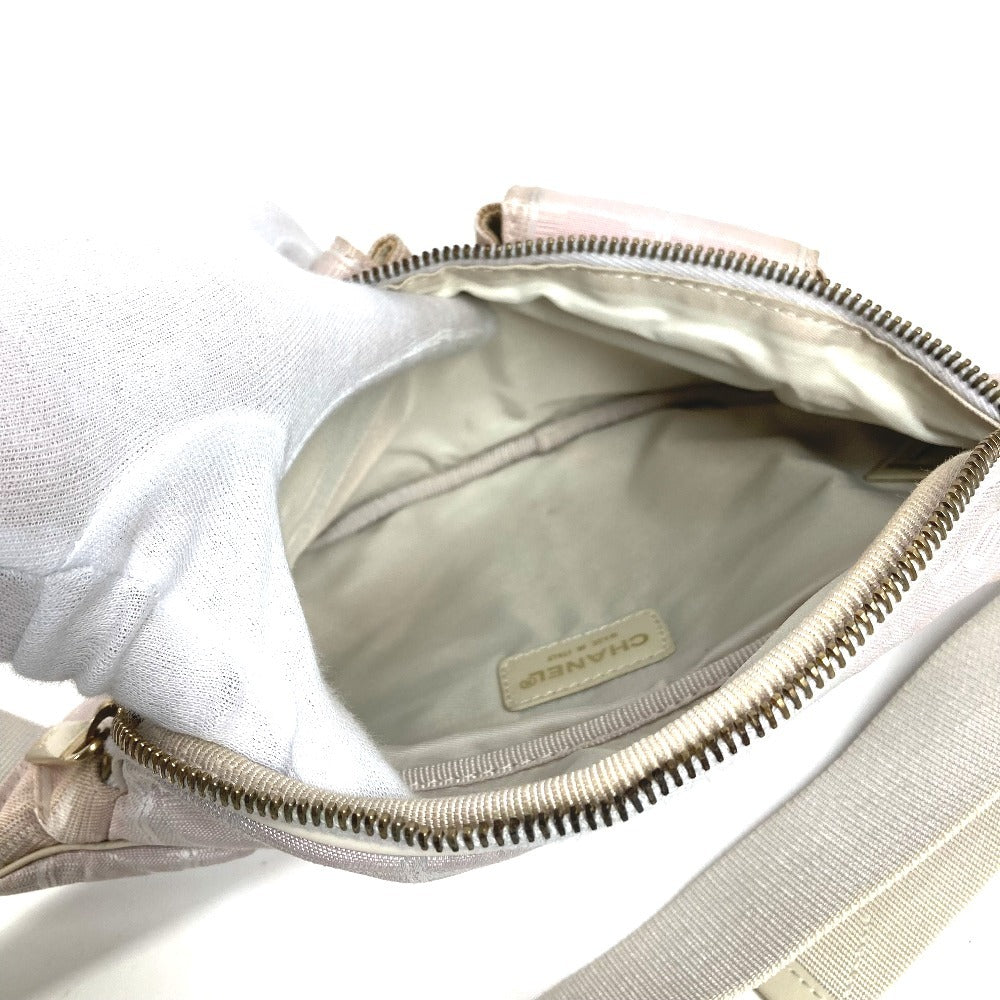 CHANEL New Travel Line CC Coco Mark Waist Pouch, Waist Bag, Crossbody Belt Bag, Nylon, Women's, Pink