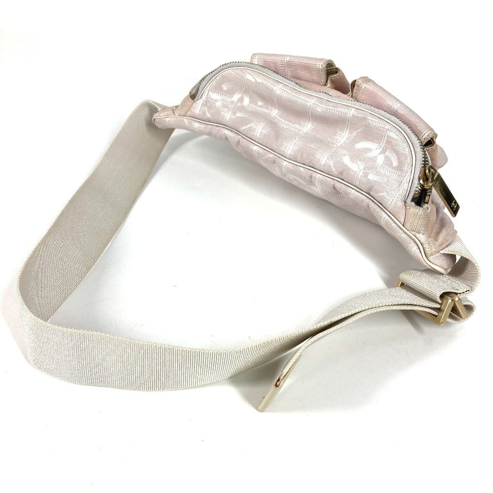 CHANEL New Travel Line CC Coco Mark Waist Pouch, Waist Bag, Crossbody Belt Bag, Nylon, Women's, Pink