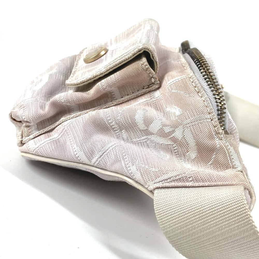CHANEL New Travel Line CC Coco Mark Waist Pouch, Waist Bag, Crossbody Belt Bag, Nylon, Women's, Pink