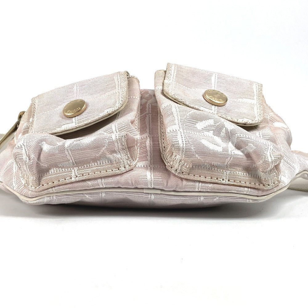 CHANEL New Travel Line CC Coco Mark Waist Pouch, Waist Bag, Crossbody Belt Bag, Nylon, Women's, Pink
