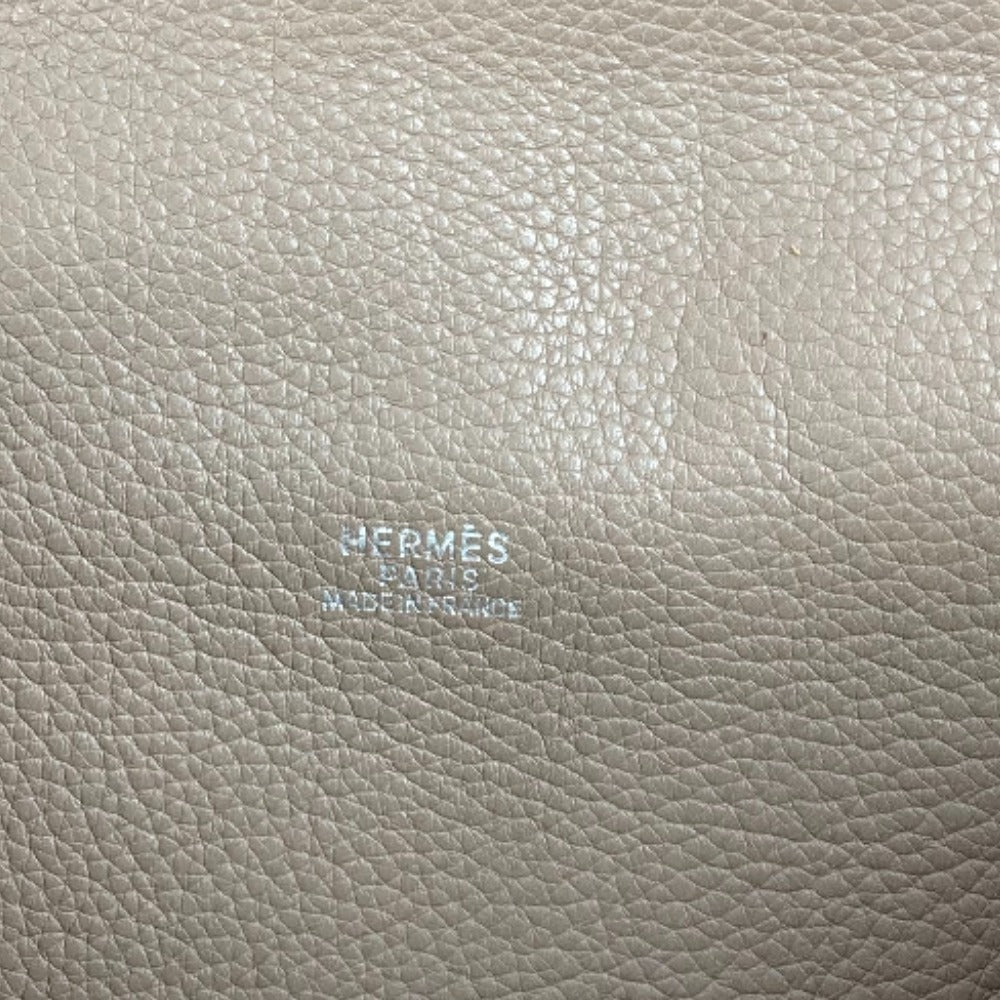 HERMES フラップ ヴィクトリア メッセンジャーバッグ ビジネスバッグ カバン 2WAYバッグ ショルダーバッグ 斜め掛け ハンドバッグ トリヨンクレマンス レディース エトゥープ グレー