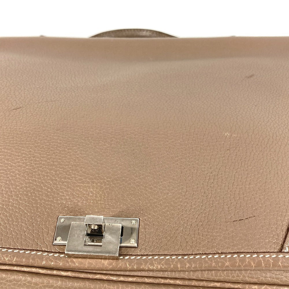 HERMES フラップ ヴィクトリア メッセンジャーバッグ ビジネスバッグ カバン 2WAYバッグ ショルダーバッグ 斜め掛け ハンドバッグ トリヨンクレマンス レディース エトゥープ グレー