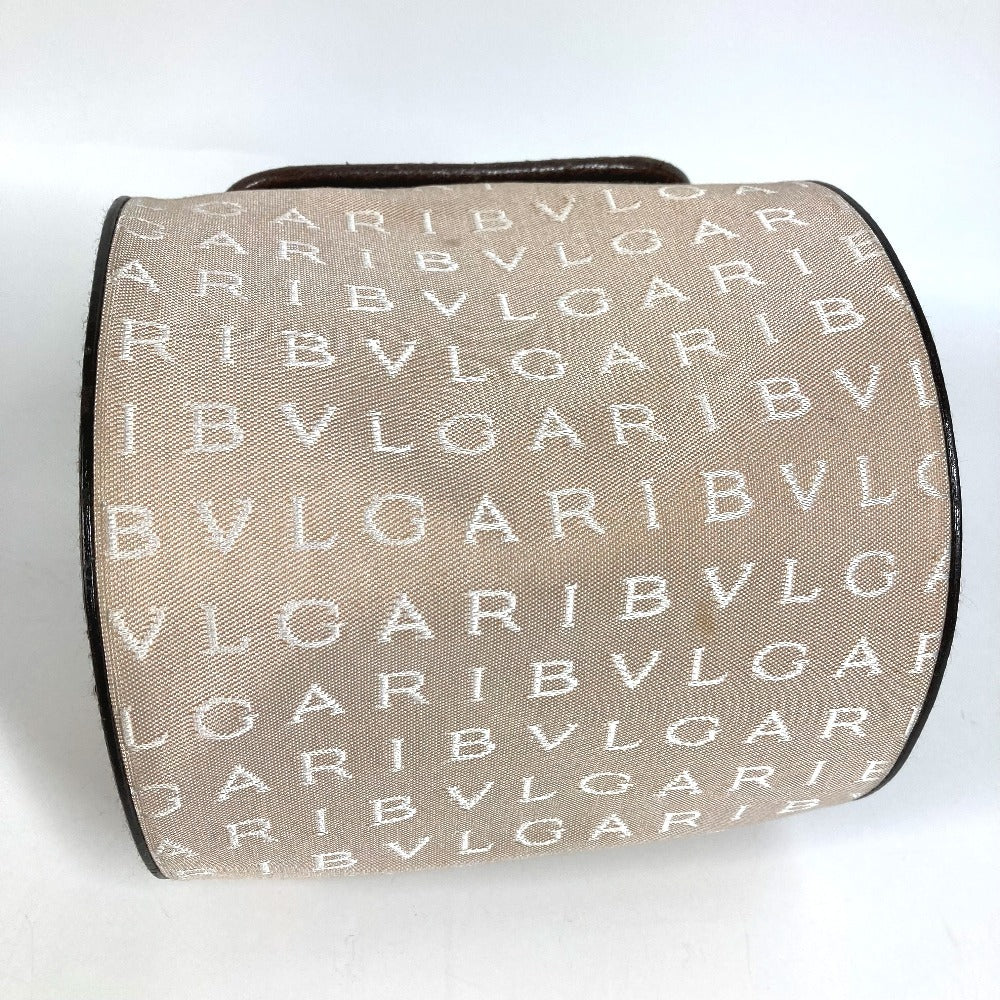 BVLGARI BVLGARI B-ZERO1 Drum Shoulder Bag with Flap, Leather/Canvas, Beige, Women's