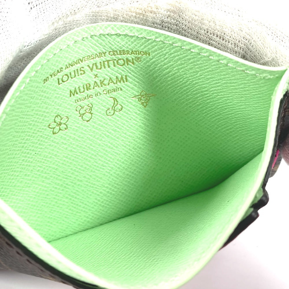 LOUIS VUITTON M13429 村上隆  LV × TM カードケース ポルト カルト・サーンプル チェリーブロッサム 名刺入れ パスケース カードケース モノグラムキャンバス レディース ブラウン - brandshop-reference