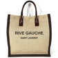 SAINT LAURENT PARIS 631682 RIVE GAUCHE Noé Rive Gauche Tote Bag Shoulder Bag Vertical Tote Handbag Linen Women's Brown