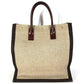 SAINT LAURENT PARIS 631682 RIVE GAUCHE Noé Rive Gauche Tote Bag Shoulder Bag Vertical Tote Handbag Linen Women's Brown