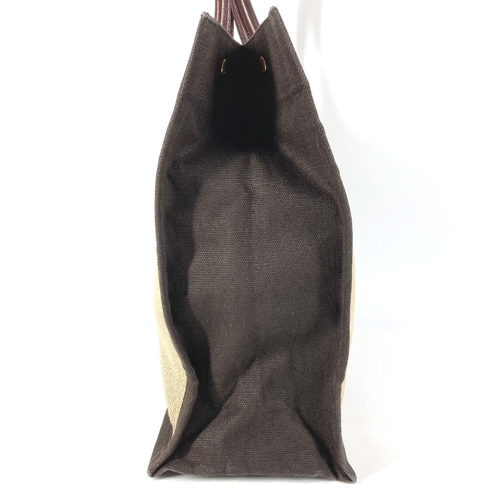 SAINT LAURENT PARIS 631682 RIVE GAUCHE Noé Rive Gauche Tote Bag Shoulder Bag Vertical Tote Handbag Linen Women's Brown