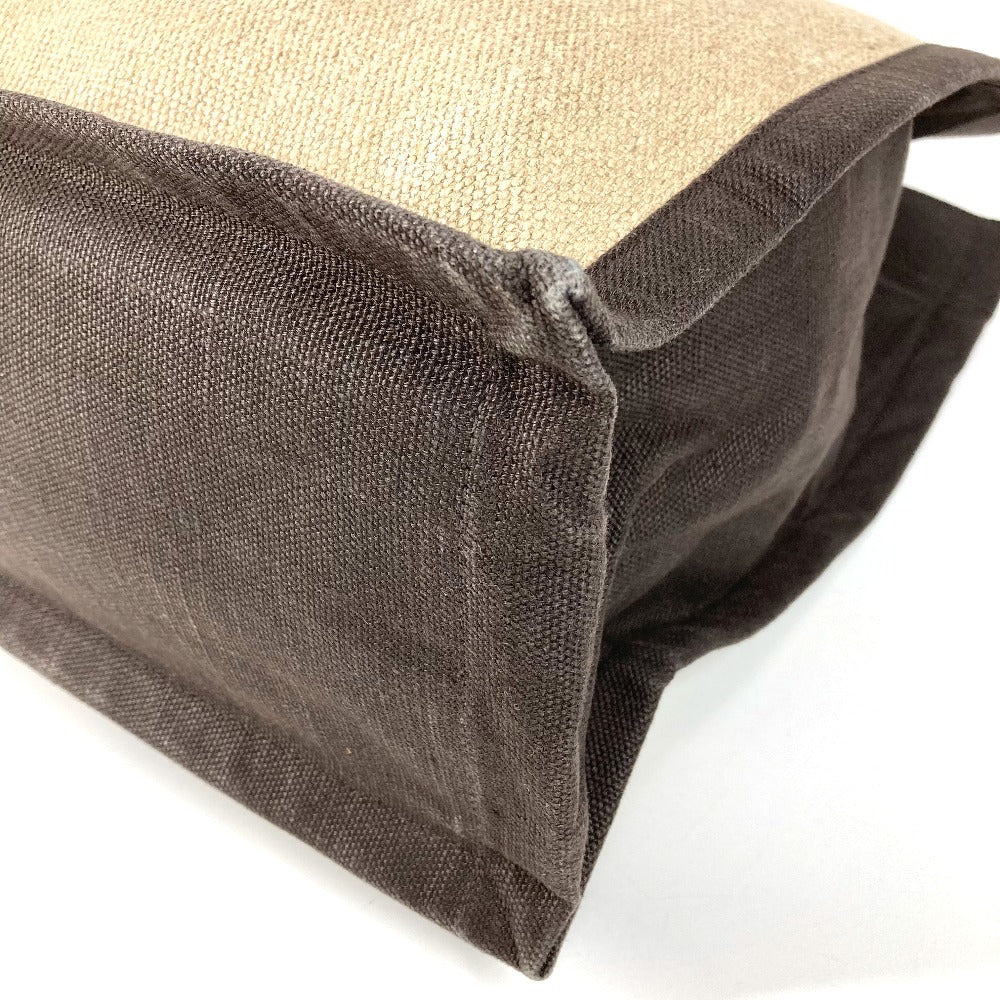 SAINT LAURENT PARIS 631682 RIVE GAUCHE Noé Rive Gauche Tote Bag Shoulder Bag Vertical Tote Handbag Linen Women's Brown