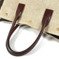 SAINT LAURENT PARIS 631682 RIVE GAUCHE Noé Rive Gauche Tote Bag Shoulder Bag Vertical Tote Handbag Linen Women's Brown