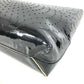 CHANEL Punching CC Coco Mark Logo Handbag Enamel Women's Black