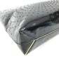CHANEL Punching CC Coco Mark Logo Handbag Enamel Women's Black