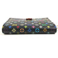 LOUIS VUITTON R21076 Monogram Multicolore Agenda PM Bifold Stationery Planner Cover in Monogram Multicolore Canvas, Unisex, Noir, Black