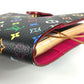 LOUIS VUITTON R21076 Monogram Multicolore Agenda PM Bifold Stationery Planner Cover in Monogram Multicolore Canvas, Unisex, Noir, Black
