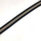 BVLGARI Logo Buckle Belt for Bottoms, Leather/Canvas, Men's, Navy