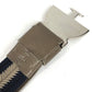 BVLGARI Logo Buckle Belt for Bottoms, Leather/Canvas, Men's, Navy