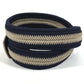 BVLGARI Logo Buckle Belt for Bottoms, Leather/Canvas, Men's, Navy