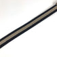 BVLGARI Logo Buckle Belt for Bottoms, Leather/Canvas, Men's, Navy