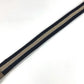 BVLGARI Logo Buckle Belt for Bottoms, Leather/Canvas, Men's, Navy