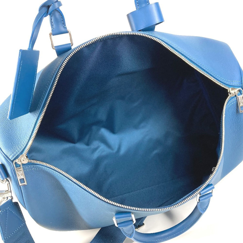 LOUIS VUITTON M23727 LV アエログラム キーポル バンドリエール 50 旅行バッグ トラベルバッグ カバン 2WAYバッグ ショルダーバッグ ボストンバッグ レザー レディース ブルー