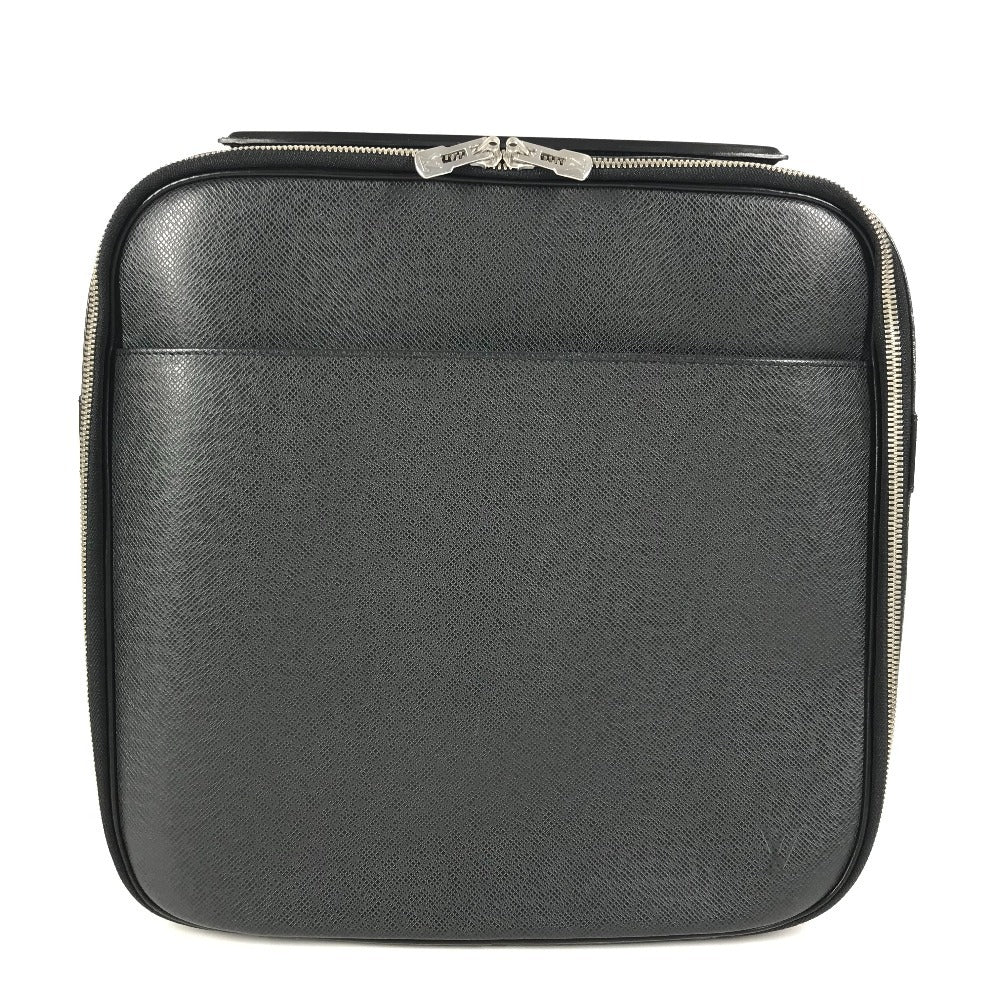 LOUIS VUITTON M30762 Taiga Tura 2-Way Bag, Shoulder Bag, Document Bag, Briefcase, Handbag, Business Bag, Taiga Leather, Unisex, Ardoise, Black
