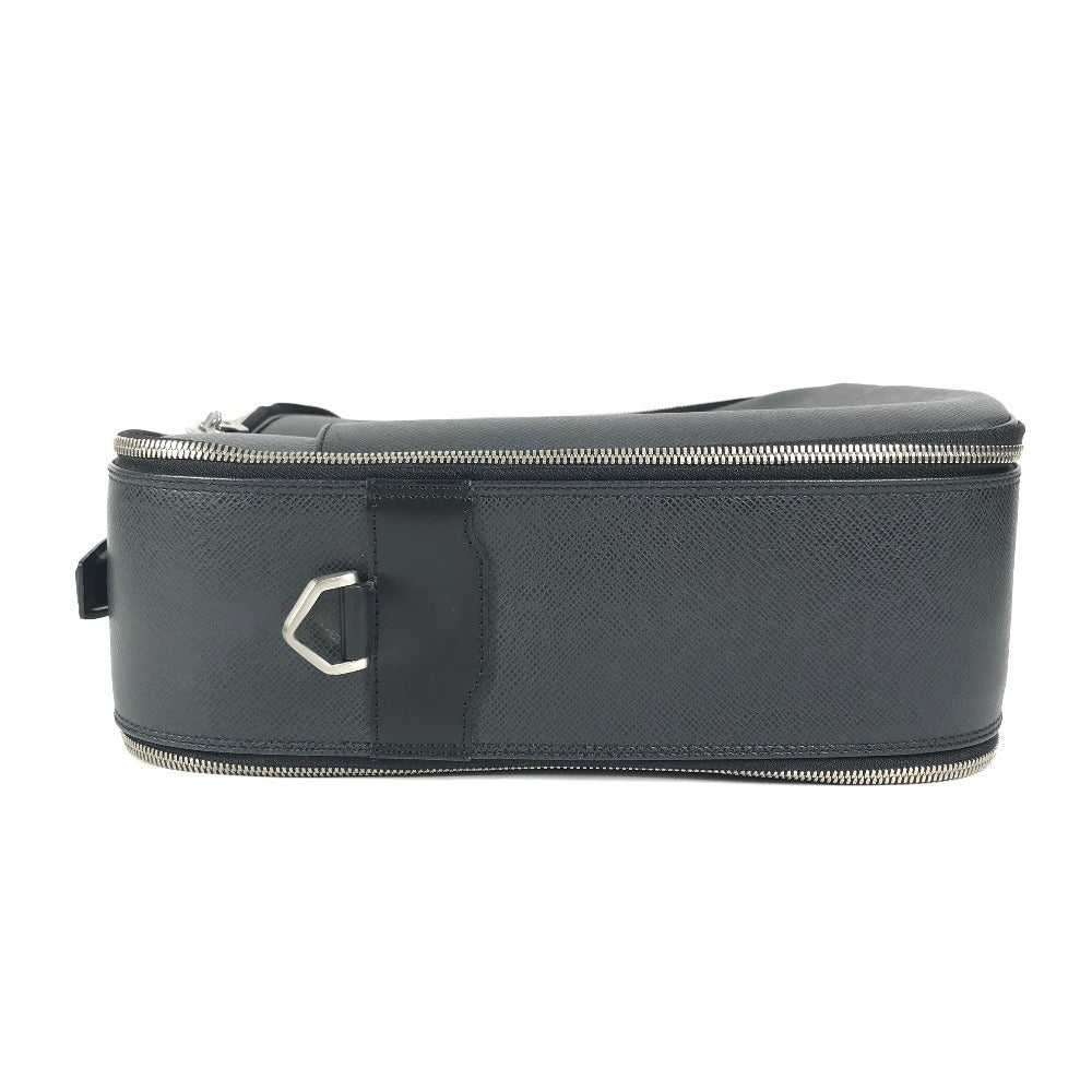 LOUIS VUITTON M30762 Taiga Tura 2-Way Bag, Shoulder Bag, Document Bag, Briefcase, Handbag, Business Bag, Taiga Leather, Unisex, Ardoise, Black