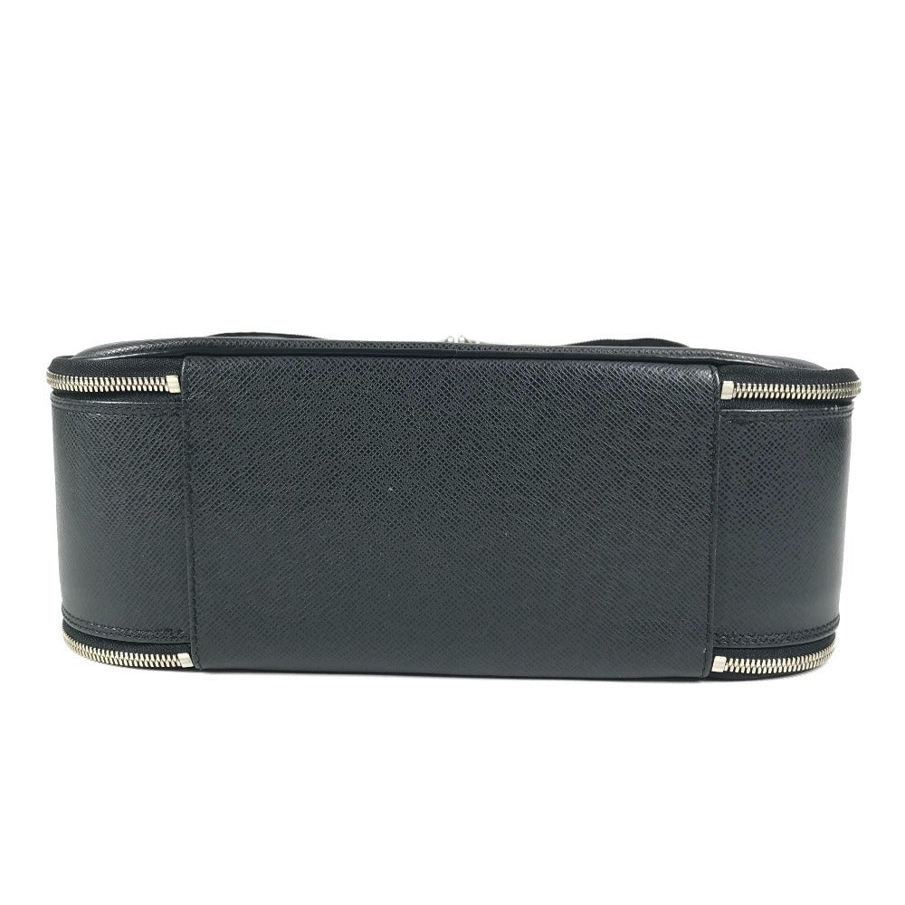 LOUIS VUITTON M30762 Taiga Tura 2-Way Bag, Shoulder Bag, Document Bag, Briefcase, Handbag, Business Bag, Taiga Leather, Unisex, Ardoise, Black