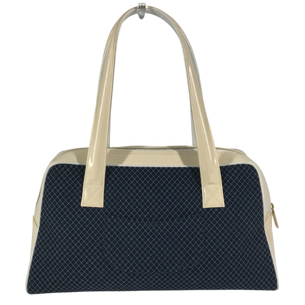 CHANEL CC ココマーク ロゴ キルティング マトラッセ カバン スポーツバッグ ボストンバッグ ショルダーバッグ キャンバス レディース ネイビー