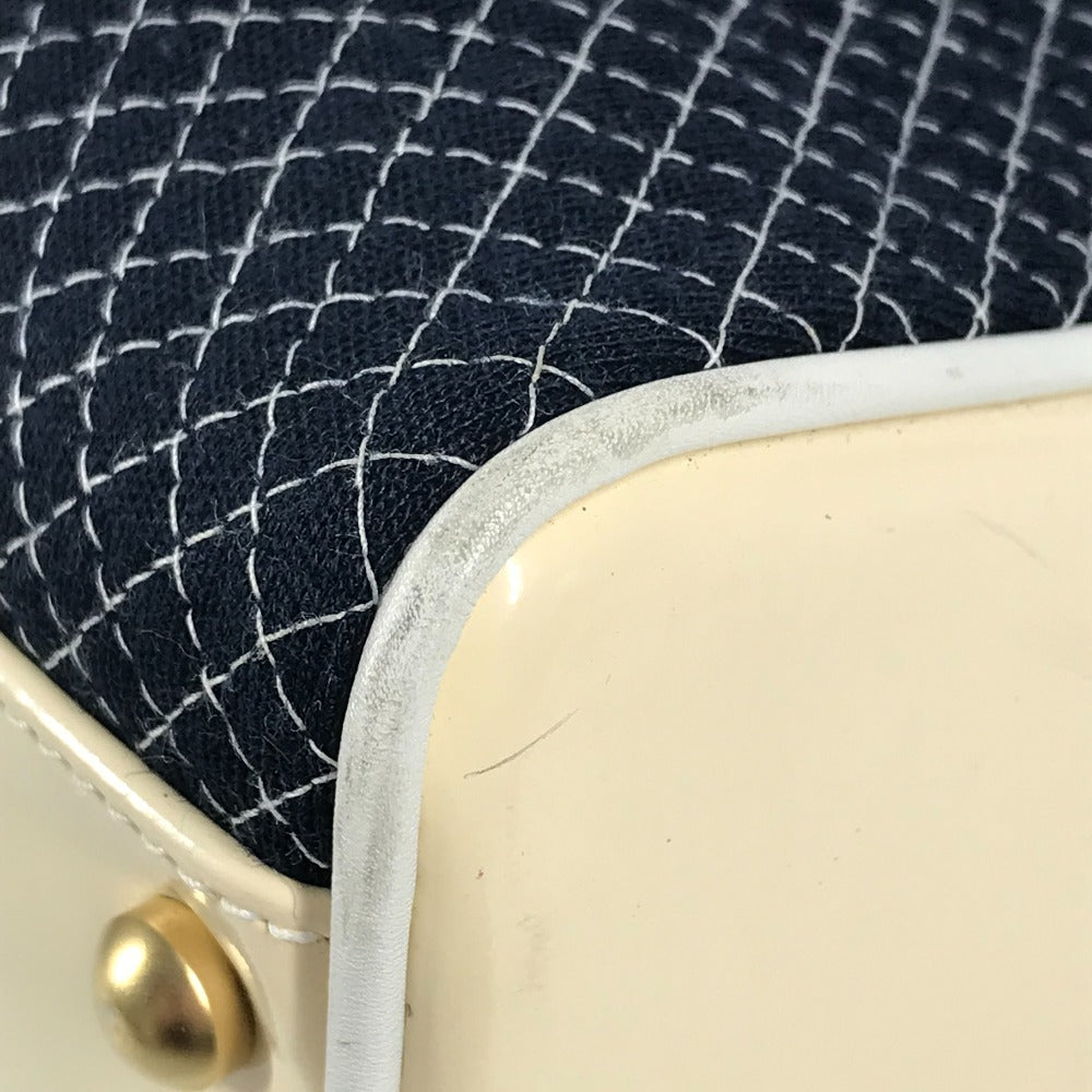 CHANEL CC ココマーク ロゴ キルティング マトラッセ カバン スポーツバッグ ボストンバッグ ショルダーバッグ キャンバス レディース ネイビー