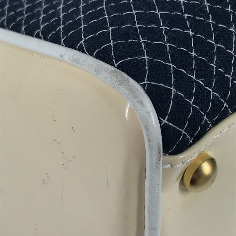 CHANEL CC ココマーク ロゴ キルティング マトラッセ カバン スポーツバッグ ボストンバッグ ショルダーバッグ キャンバス レディース ネイビー