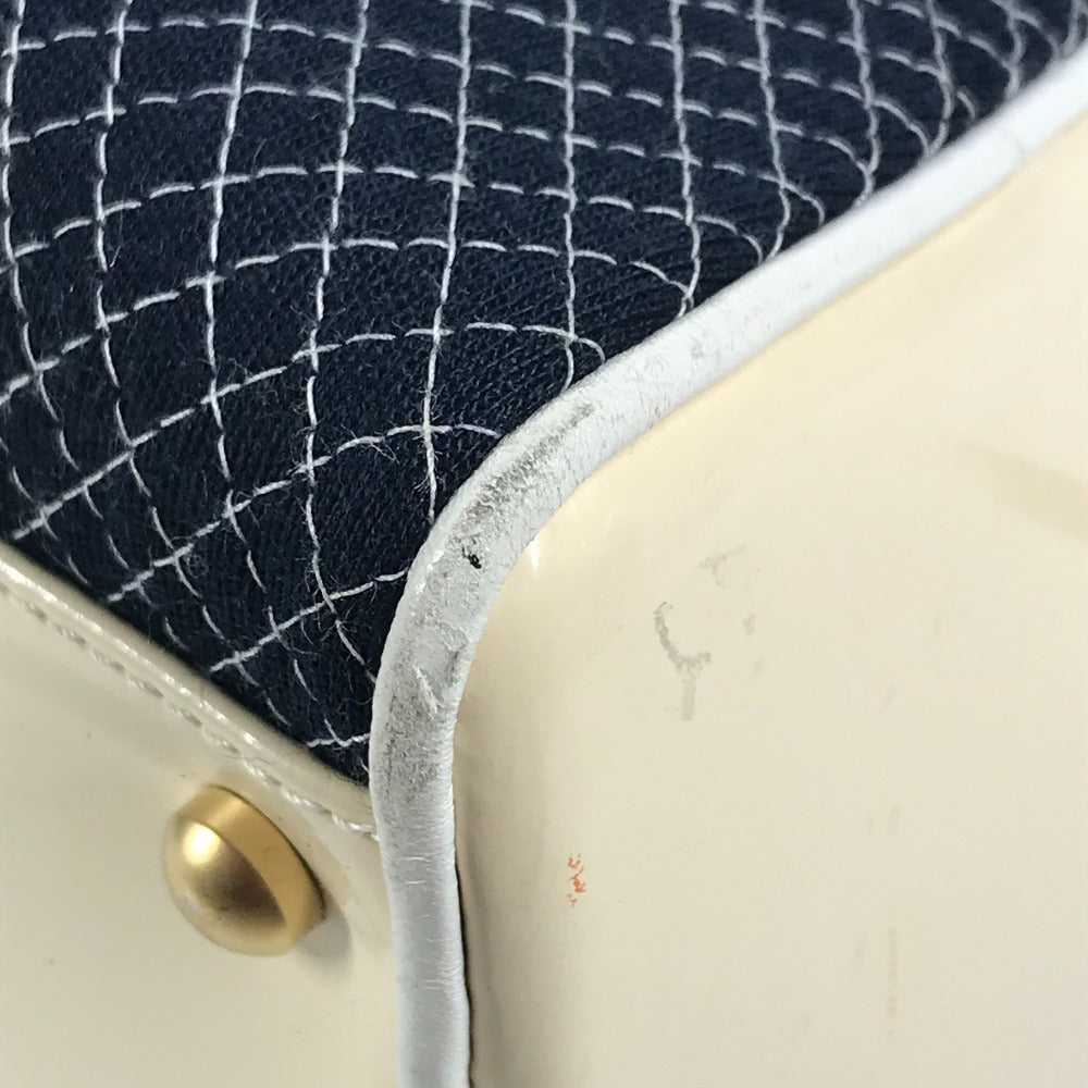 CHANEL CC ココマーク ロゴ キルティング マトラッセ カバン スポーツバッグ ボストンバッグ ショルダーバッグ キャンバス レディース ネイビー