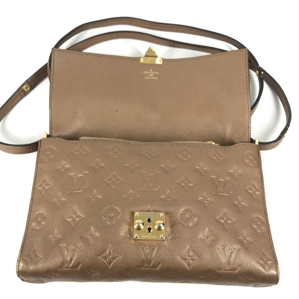LOUIS VUITTON M40901 モノグラムアンプラント ファシナント カバン 2WAYバッグ ハンドバッグ フラップ 肩掛け ショルダーバッグ モノグラムアンプラントレザー レディース アヴァーヌ ブラウン