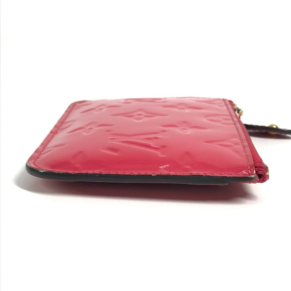 LOUIS VUITTON M90312 Monogram Vernis Pochette Cle NM Wallet with Coin Purse and Key Ring, Monogram Vernis Canvas, Unisex, Pink
