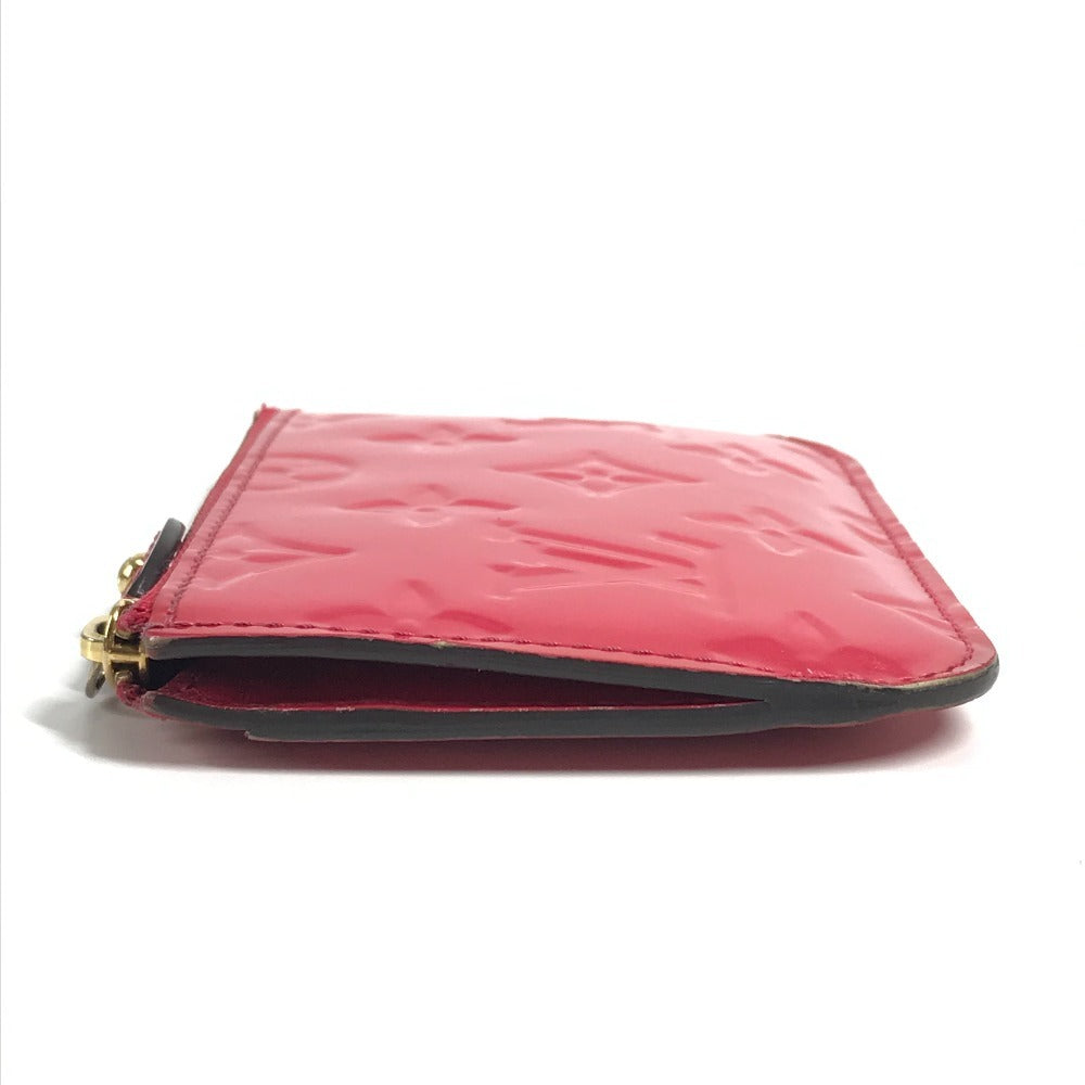 LOUIS VUITTON M90312 Monogram Vernis Pochette Cle NM Wallet with Coin Purse and Key Ring, Monogram Vernis Canvas, Unisex, Pink