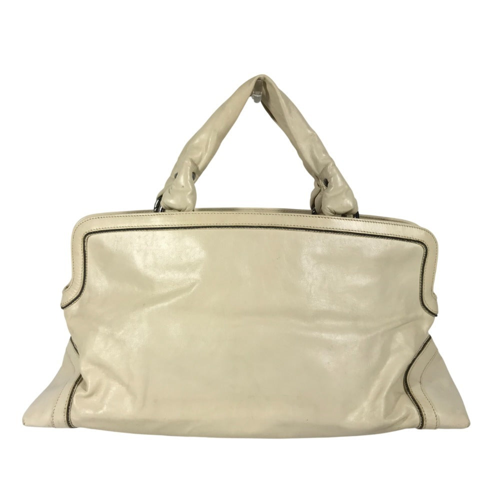 CHANEL CC ココマーク ロゴ チェーンロゴ カバン ミニボストンバッグ ハンドバッグ レザー ユニセックス ホワイト