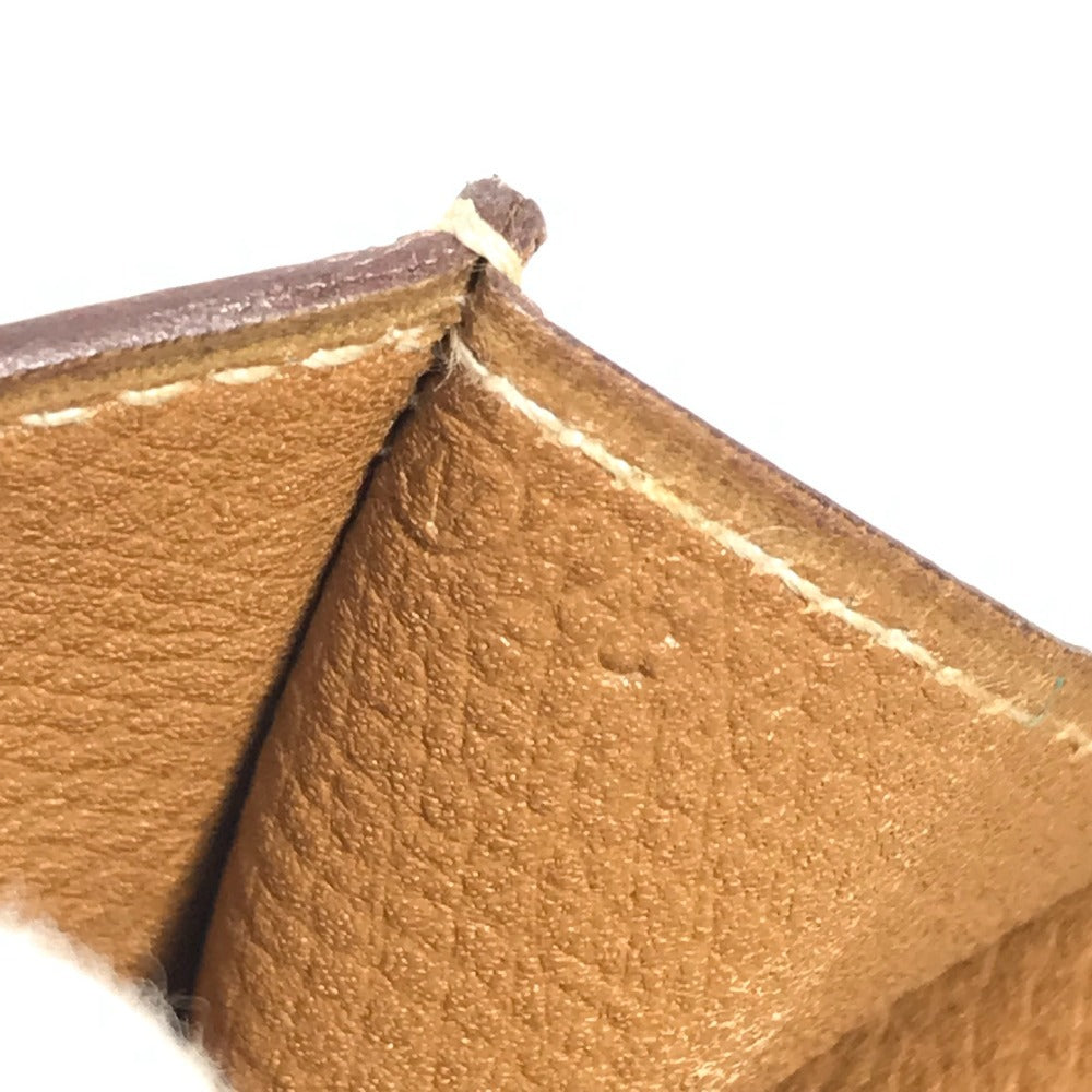 HERMES Hロゴ ヴィンテージ ポシェットリオ ポシェットリオ クラッチバッグ カバン ポーチ セカンドバッグ レザー ユニセックス ブラウン