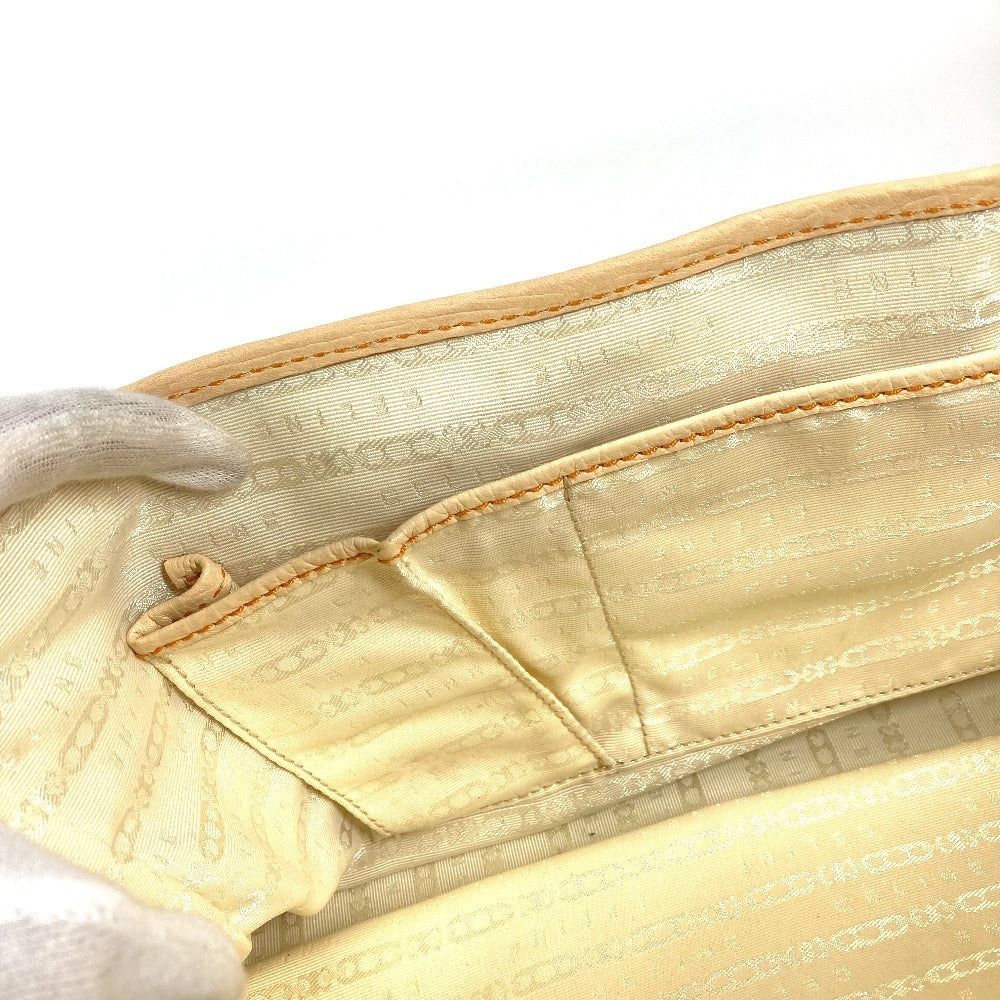 CELINE フリンジ タッセル ロゴ マカダム ブギーバッグ トートバッグ カバン ハンドバッグ レザー/キャンバス レディース オレンジ