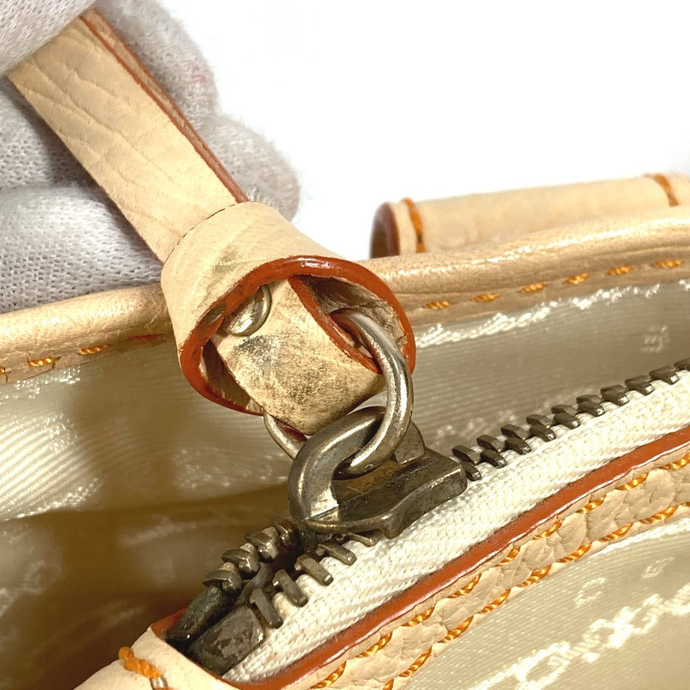 CELINE フリンジ タッセル ロゴ マカダム ブギーバッグ トートバッグ カバン ハンドバッグ レザー/キャンバス レディース オレンジ