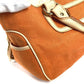 CELINE フリンジ タッセル ロゴ マカダム ブギーバッグ トートバッグ カバン ハンドバッグ レザー/キャンバス レディース オレンジ