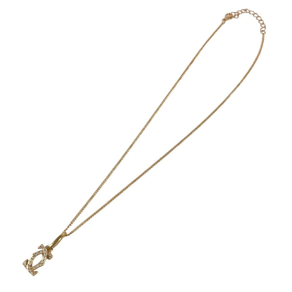 CARTIER Diamond Charm in 18K Gold with 2C Logo, Au750, Unisex, for Necklaces, Pendants, and More.