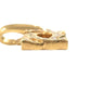 CARTIER Diamond Charm in 18K Gold with 2C Logo, Au750, Unisex, for Necklaces, Pendants, and More.