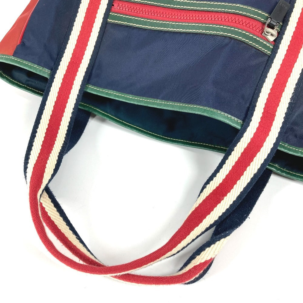 GUCCI 189665 Hysteria Logo Tote Bag, Vertical Shoulder Bag, Nylon, Unisex, Navy