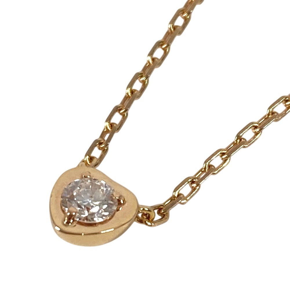 CARTIER Diamond Diamond Léger Heart Necklace in 18K Gold. Accessory Jewelry Chain Necklace. Au750 Gold. Women's.