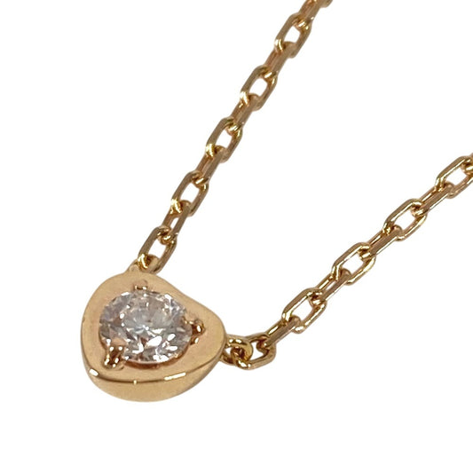 CARTIER Diamond Diamond Léger Heart Necklace in 18K Gold. Accessory Jewelry Chain Necklace. Au750 Gold. Women's.