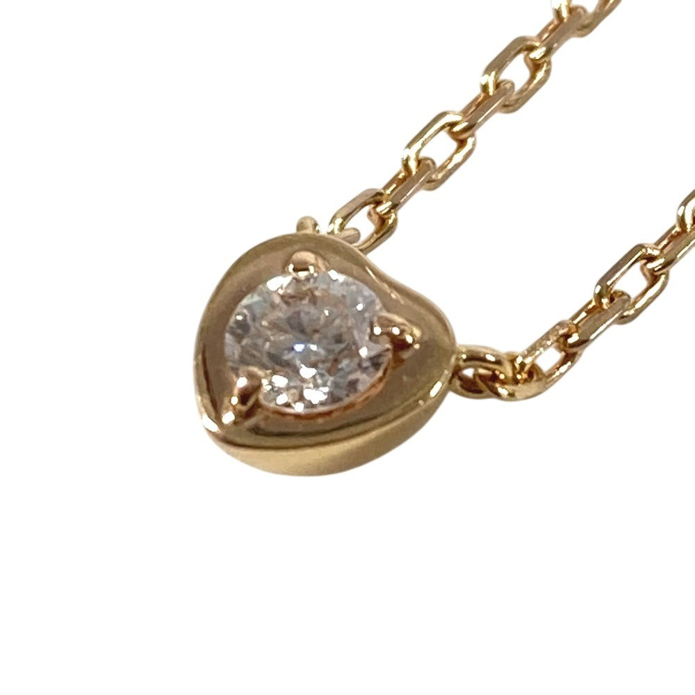 CARTIER Diamond Diamond Léger Heart Necklace in 18K Gold. Accessory Jewelry Chain Necklace. Au750 Gold. Women's.