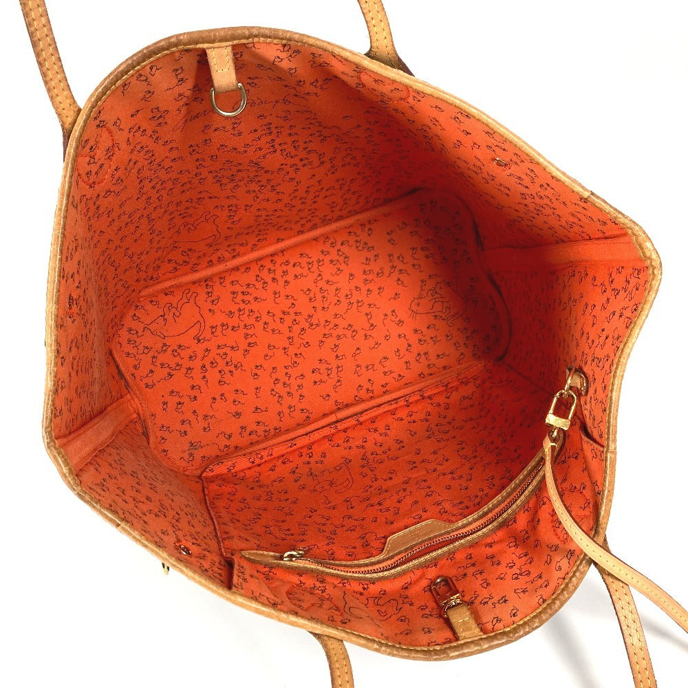 LOUIS VUITTON M44441 Transformed Monogram Cat Catgram Neverfull MM Shoulder Bag with Pouch, Monogram Canvas Tote Bag, Women's, Brown