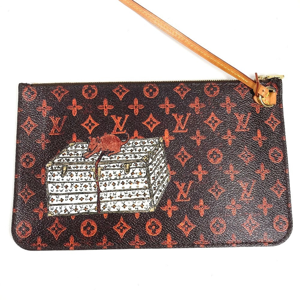 LOUIS VUITTON M44441 Transformed Monogram Cat Catgram Neverfull MM Shoulder Bag with Pouch, Monogram Canvas Tote Bag, Women's, Brown