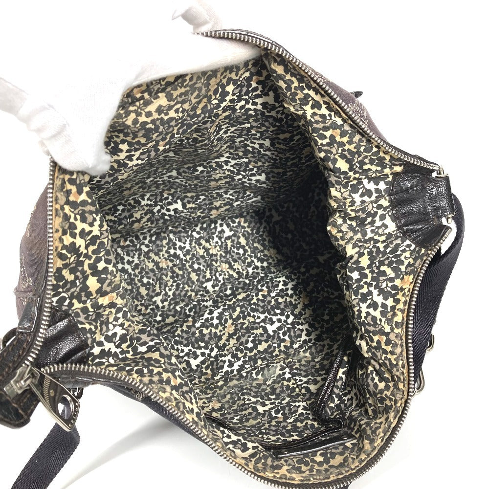 CELINE マカダム ロゴ カバン 斜め掛け ショルダーバッグ デニム ユニセックス ネイビー