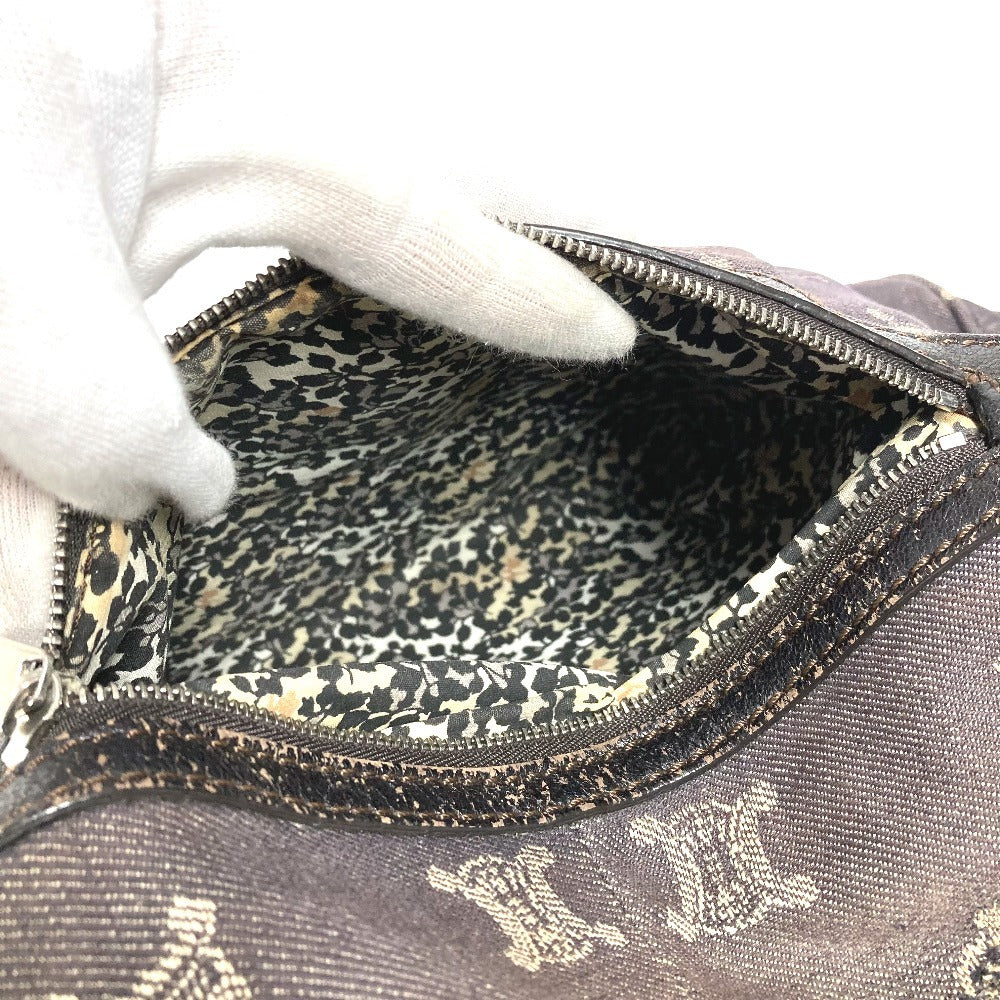 CELINE マカダム ロゴ カバン 斜め掛け ショルダーバッグ デニム ユニセックス ネイビー